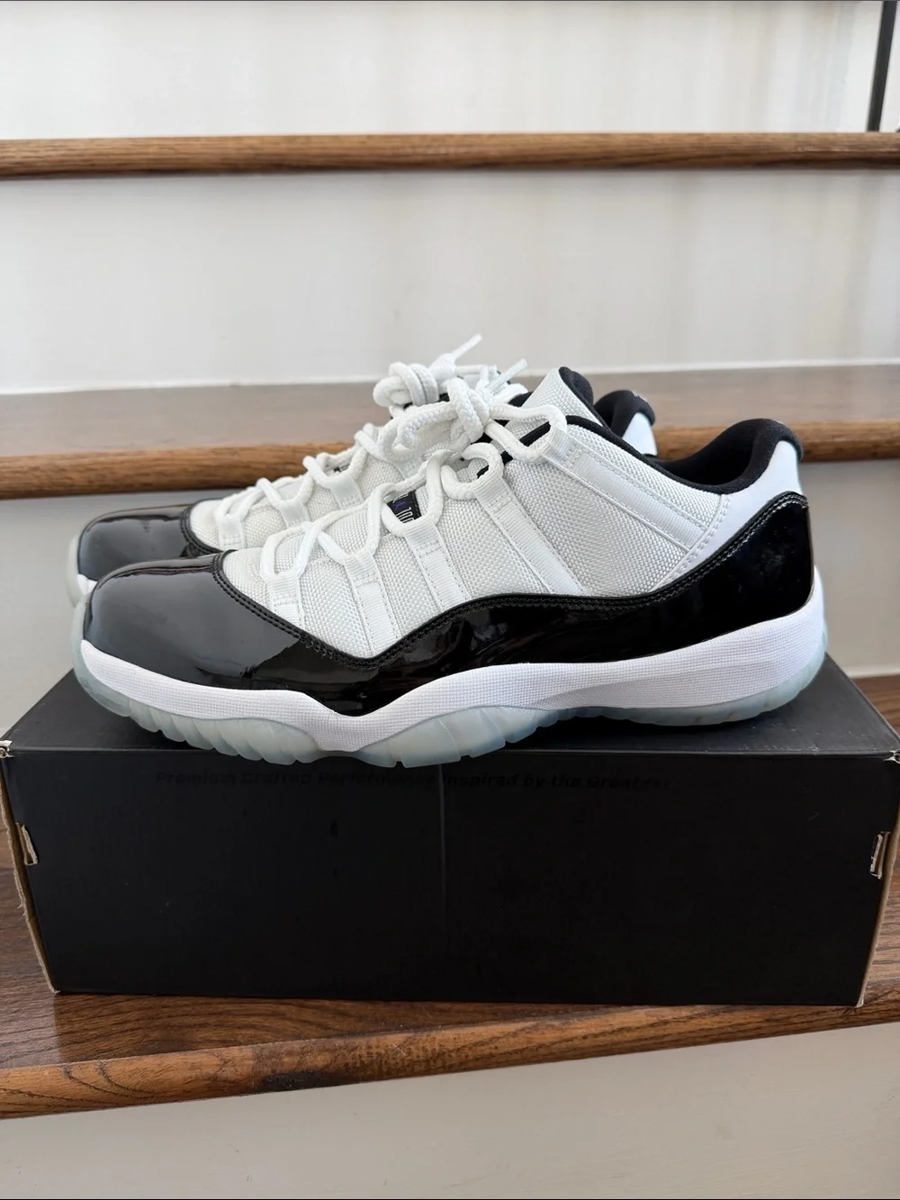 Air Jordan 11 Retro Low Top Sneaker – White and Black Patent - Concord 11 Lows
